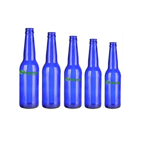 Chai thủy tinh nắp khoén màu xanh dương