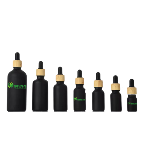 Chai thủy tinh nhỏ giọt dáng tròn màu đen mờ 5ml 10ml 15ml 20ml 30ml 50ml 100ml