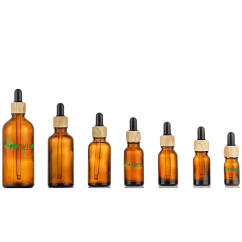 Chai thủy tinh nhỏ giọt dáng tròn màu nâu 5ml 10ml 15ml 20ml 30ml 50ml 100ml