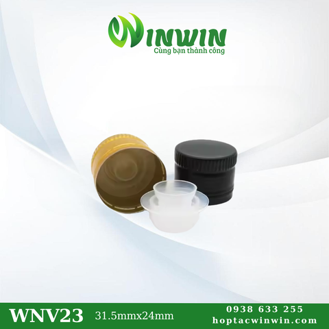 Nắp nhôm vặn 31.5mmx24mm (cho chai dầu oliu)
