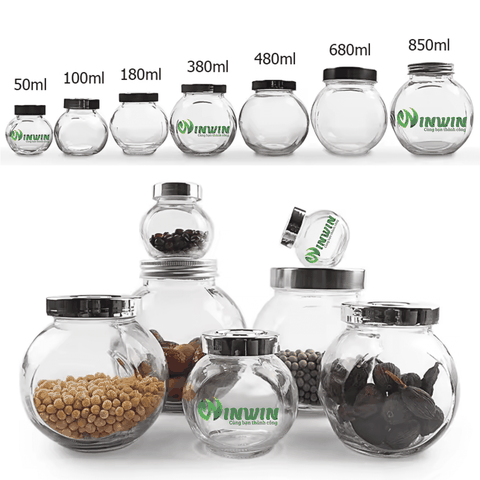 Hũ thủy tinh bầu 50ml - 850ml