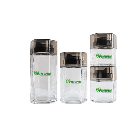 Hũ thủy tinh lục giác nắp vòi 200ml 250ml 350ml 500ml