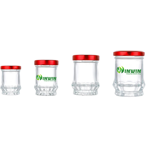 Hũ thủy tinh đáy sen cao 45ml 75ml 100ml 150ml