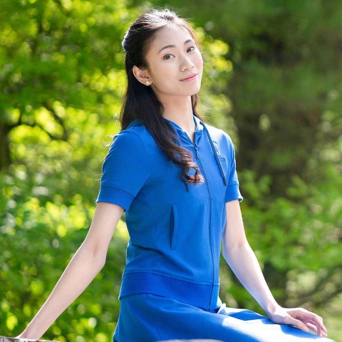 Áo Hoodie Kiểu Cổ Điển Nữ | Xanh Dương