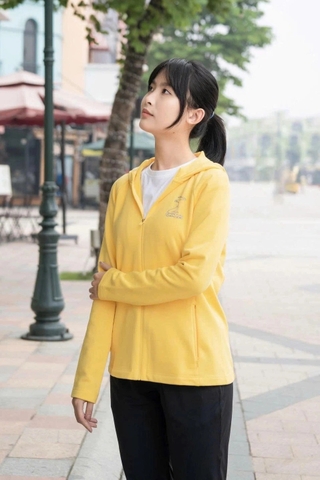 Áo Khoác dài tay dệt kim có mũ (nữ) 57XS