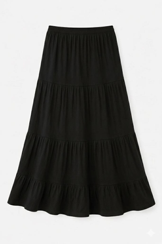 Chân Váy Maxi Nữ Xếp Tầng Dáng Thoải Mái