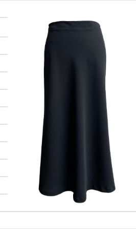 Chân Vây Midi Nữ Lụa Satin Cổ Điển