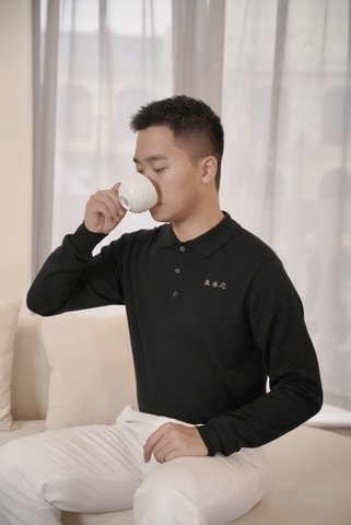 Áo Polo nam len Merino cổ điển tay dài