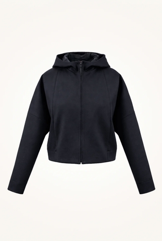 Áo Khoác Hoodie Ponte Nữ Kéo Khoá