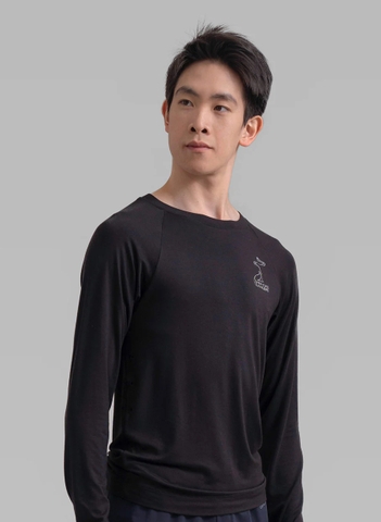 Áo Tập Nam Thoát Nhiệt Dài Tay | Đen