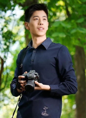 Áo Polo Nam Dệt Thoi Dài Tay Cổ Sơ Mi | Navy