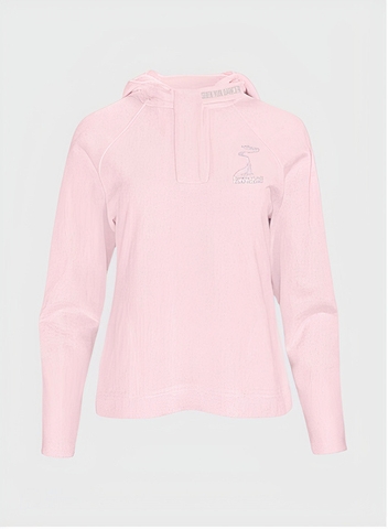 Áo Hoodie Nữ Dệt Kim Chui Đầu | Hồng