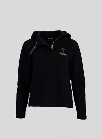 Áo Hoodie Timeless Virtues Nữ Chất Nhẹ | Đen