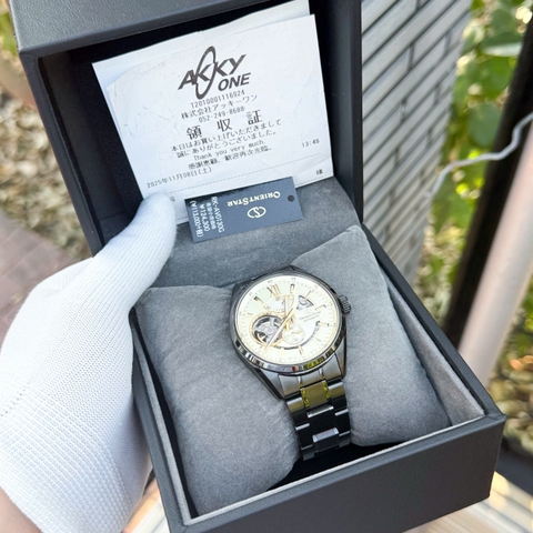 Orient Star Joker Gold Dial Black Case RK-AV0130G Automatic Nam 41mm USED