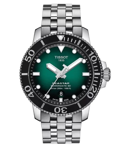 Tissot Seastar 1000 Green T120.407.11.091.01 Powermatic 80 Nam 43mm USED
