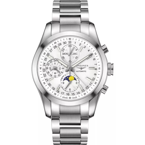Longines Conquest Classic Chronograph Moonphase L2.798.4.72.6 Automatic Nam 42mm USED