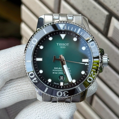 Tissot Seastar 1000 Green T120.407.11.091.01 Powermatic 80 Nam 43mm USED
