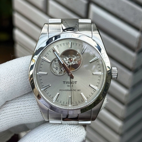 Tissot Gentleman Silicium Grey T127.407.11.081.00 Powermatic 80 Nam 40mm USED