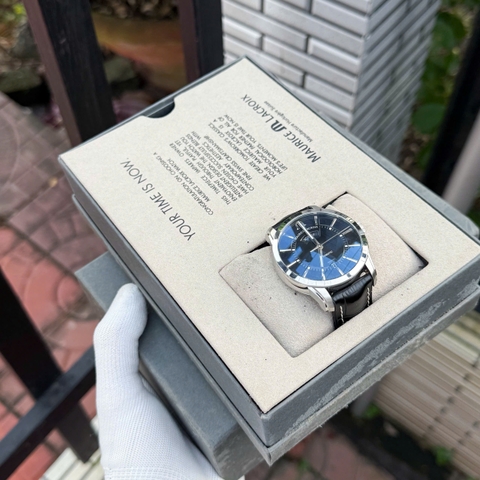 Maurice Lacroix Pontons Day Date Black PT6358-SS001-330-1 Automatic Nam 41mm USED