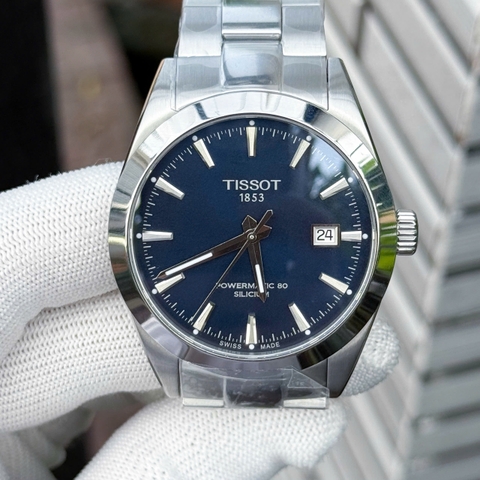 Tissot Gentleman Silicium Blue T127.407.11.041.00 Powermatic 80 Nam 40mm USED