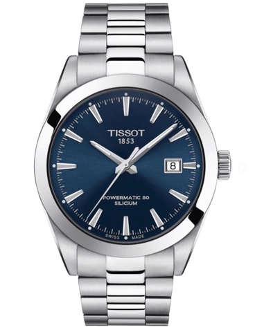 Tissot Gentleman Silicium Blue T127.407.11.041.00 Powermatic 80 Nam 40mm USED