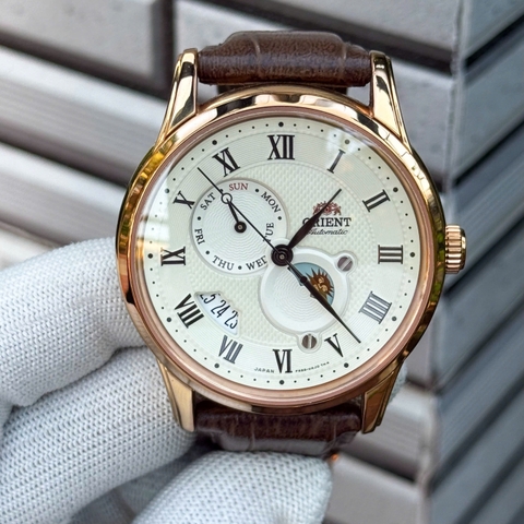 Orient Sun and Moon gen 3 Rose Gold RA-AK0007S30B Automatic Nam 42.5mm USED