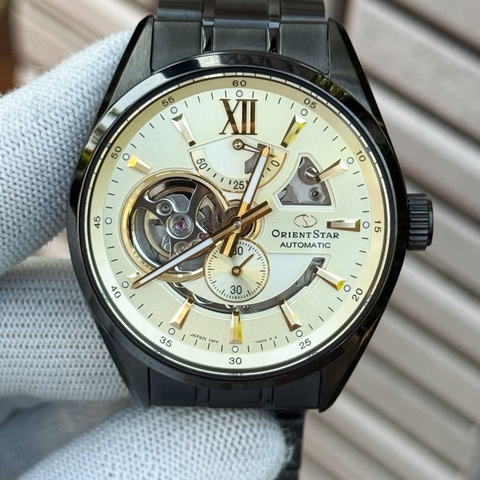 Orient Star Joker Gold Dial Black Case RK-AV0130G Automatic Nam 41mm USED