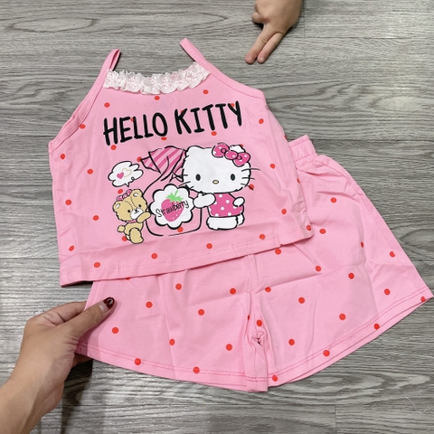 G882-Bộ cotton 2day Kitty hồng bi (10.20kg)