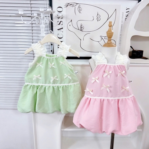 V413-Váy 2 dây nơ bản to dáng bí (08.22kg)