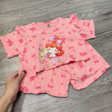 G894-Bộ cộc cotton bé cầm hoa (16.22kg)