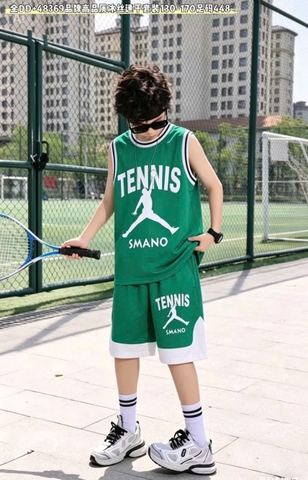 T717-Bộ cotton trai SN viền Tennis (24.42kg)