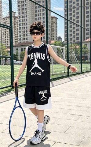 T717-Bộ cotton trai SN viền Tennis (24.42kg)