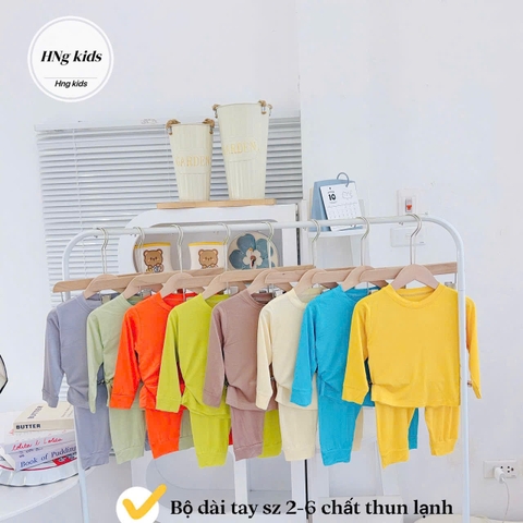 B585-Bộ thun lạnh dài trơn 1 màu (05.15kg)