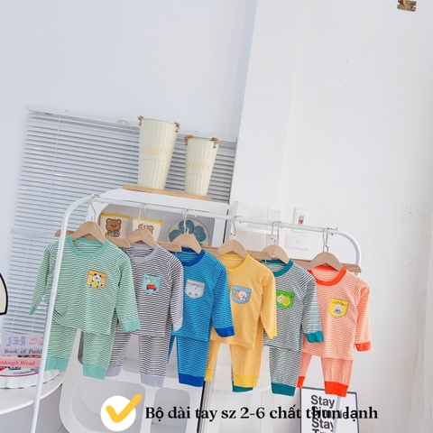 B586-Bộ thun lạnh dài kẻ nhỏ (05.15kg)