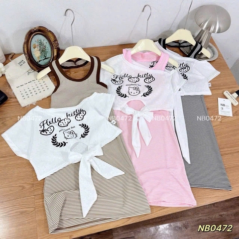 V560-Váy body kẻ kèm áo Kitty (12.35kg)