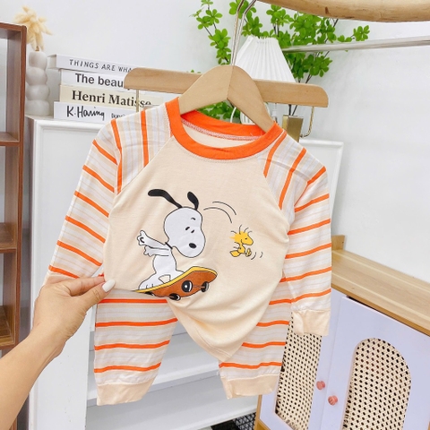 B407-Bộ thun lạnh in thú kẻ tay (05.15kg)