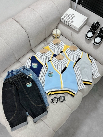 T053-Set sơ mi bé trai công tử (XẢ)