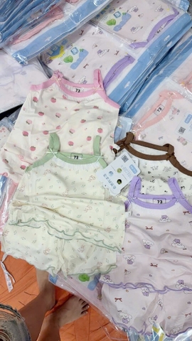 B517-Bộ 2 dây ct lụa bé gái 2 nơ (07.22kg)