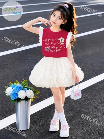 G831-Set áo hoa nổi cv lưới bồng (20.40kg)