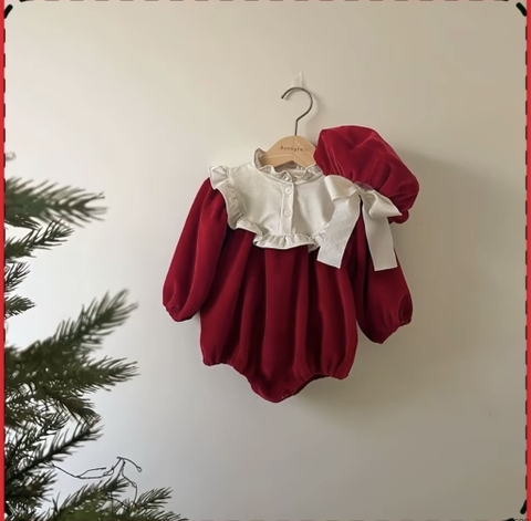 BD140-Body suit nhung dài cổ kem mũ (05.12kg)