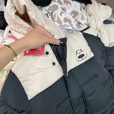K128-Áo phao tai cún phối đen (10.20kg)