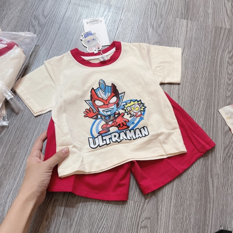 T626-Bộ cotton viền Ultraman đỏ (10.18kg)