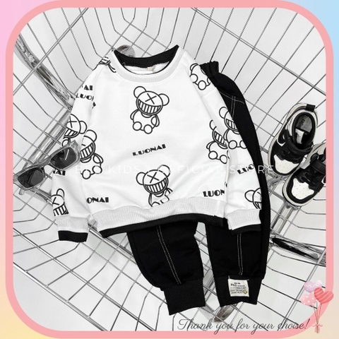 Set bộ dài tay dày dặn cho bé trai đi chơi đi tiệc kiểu Hàn Quốc hàng thiết kế (size 8-18kg) [Ảnh Thật] BEEKIDS268-BT005