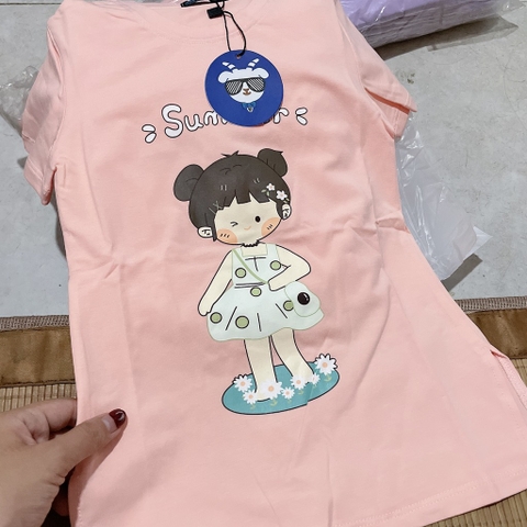 V444-Váy cotton suông bé summer (08.35kg)