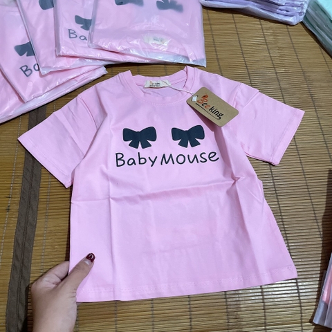 A421-Áo cộc cotton bé nơ hồng (11.24kg)