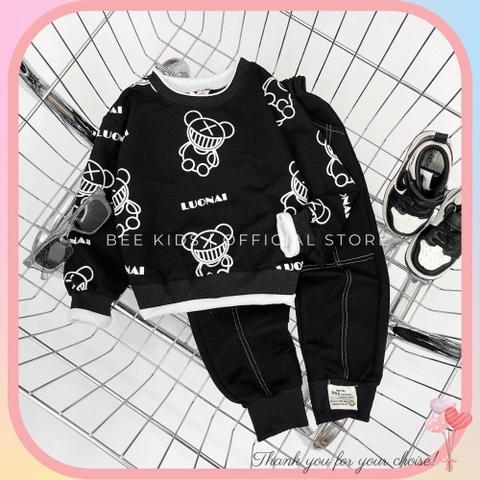 Set bộ dài tay dày dặn cho bé trai đi chơi đi tiệc kiểu Hàn Quốc hàng thiết kế (size 8-18kg) [Ảnh Thật] BEEKIDS268-BT005