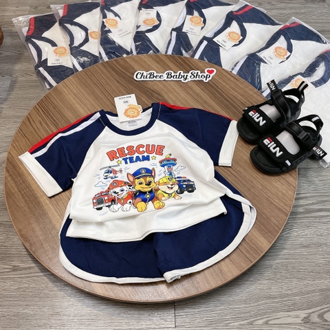 T756-Bộ cộc cotton phối chó cứu hộ (11.30kg)