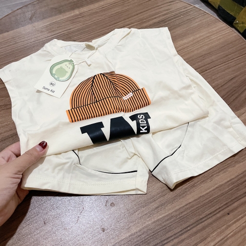 T723-Bộ cotton SN chữ W kem (08.16kg)