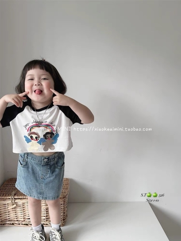 G078-Set áo ráp lăng đen cv jean