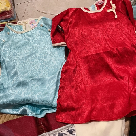 B461-Áo dài gấm nơ ngọc S1/12 (07.14kg)